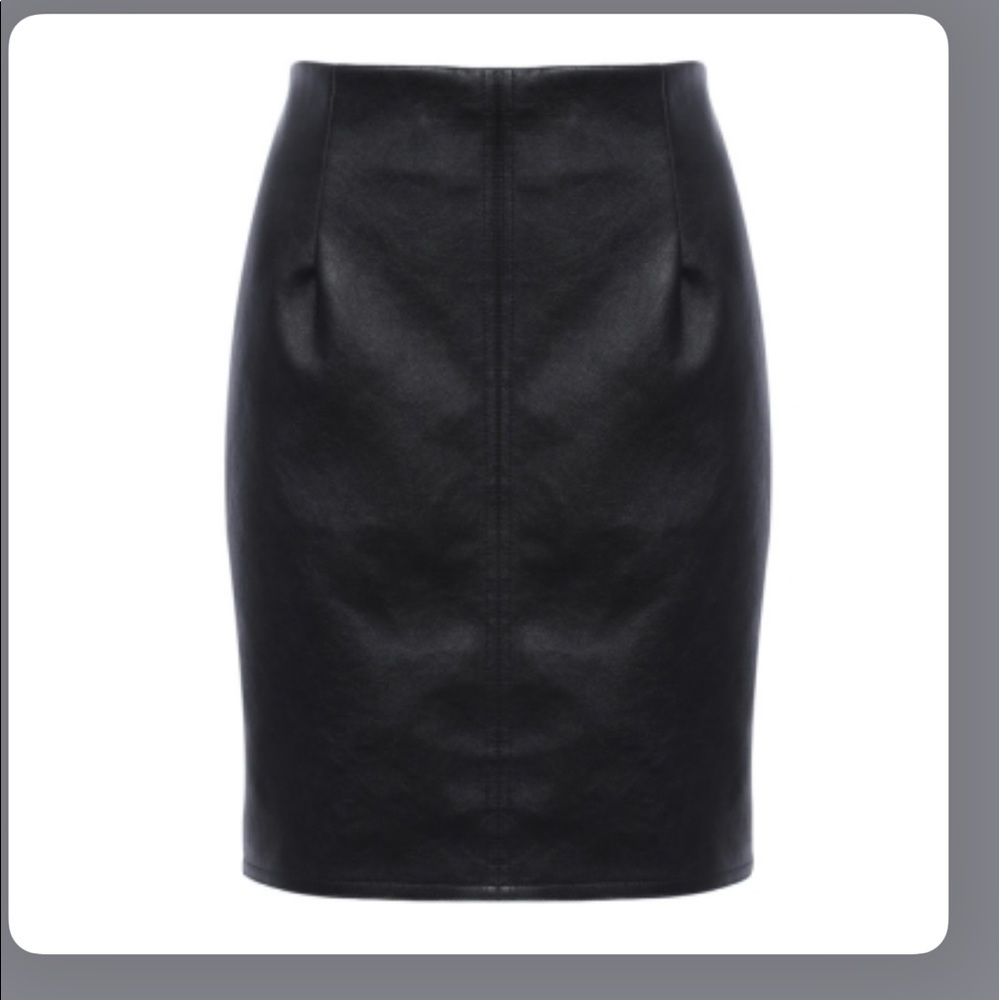 Black Faux Leather Mini Skirt